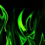 green flames